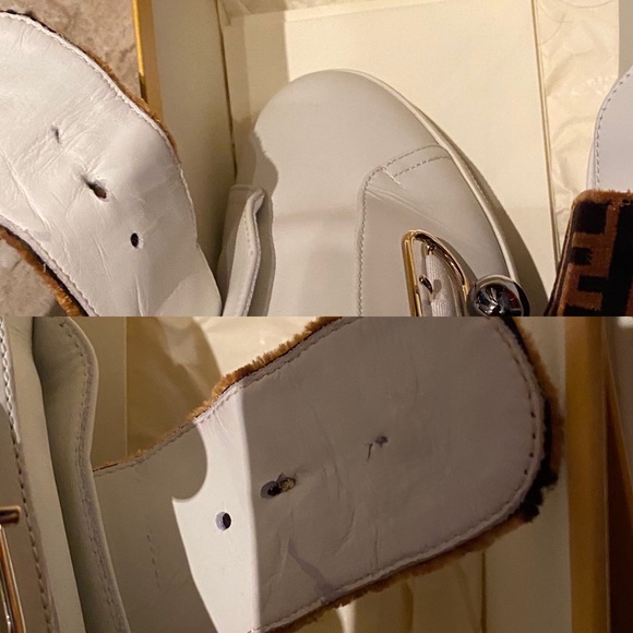 💕Fendi pearland sneakers with fur strap - Picture 12 of 13